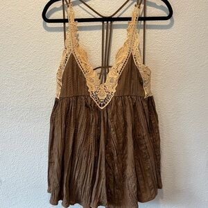 Free People Knit Trim Women's Top